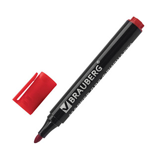 маркер для флипчарта, 2,5мм красный, 151255 /brauberg