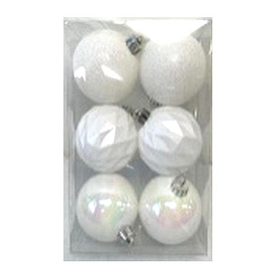 набор 6 шаров 60мм белые 030а изображение набор 6 шаров 60мм белые 030а