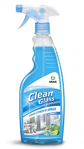 средство для мытья стекол 600мл, курок, голубая лагуна clean glass 125247 /grass