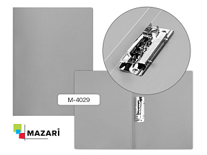 папка с коротким зажимом 0.5мм, серая, м-4029 /mazari