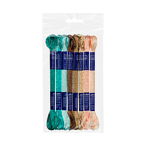 набор №08 ниток для вышив. мулине ассорти винтажные оттенки 8шт*8м vm-08 /gamma