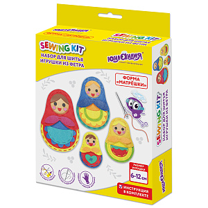 набор для шитья из фетра матрешки 4игрушки 664737 /юнл набор для шитья из фетра матрешки 4игрушки 664737 /юнл