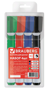 набор 4 маркеров для доски soft рез. вставка, 5мм (синий, черный, красный, зел) 151252 /br изображение набор 4 маркеров для доски soft рез. вставка, 5мм (синий, черный, красный, зел) 151252 /br