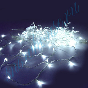 эл.гирл. 120л белых светодиодов 12м посл.подкл (до 20 гирл.) ld120-w-e