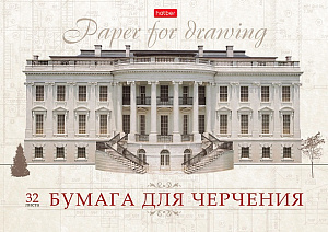 альбом 32л для черчения ассорти, склейка, подложка 190г 32ач4ак /hatber
