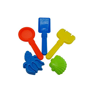 набор для песка (ведро 23*10см, совок, сито, грабли, 2 формочки) сетка 2072