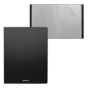 папка 30м/ф 0.4мм matt classic черная 43077 /ек