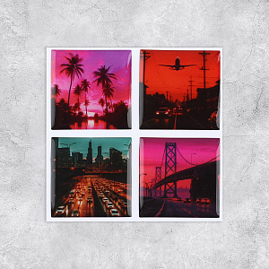 объемные 3d стикеры на телефон 3*3см слушай своё сердце 4шт объемные 3d стикеры на телефон 3*3см слушай своё сердце 4шт