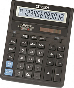 калькулятор  citizen sdc-888-t,t#  12 разрядов 00 большой   (158*203*31)