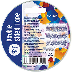 клейкая лента 12мм*6м двухсторонняя, на бумажной основе, 82752 /centrum изображение клейкая лента 12мм*6м двухсторонняя, на бумажной основе, 82752 /centrum