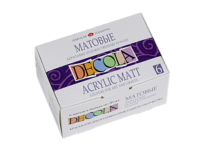акрил 6цв*20мл матовый 143411020 /decola акрил 6цв*20мл матовый 143411020 /decola