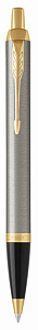 ручка im brushed metal gt металл. корпус, позол. детали, m, 1931670 /parker
