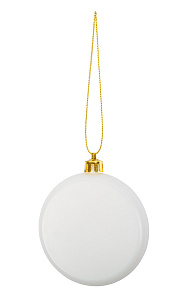 заготовка пластиковая для декорирования медальон новогодний d=8см белый м-75 /love2art