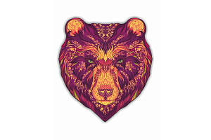 контурный пазл 100 огненный медведь деревянный hd20016 /hobby day изображение контурный пазл 100 огненный медведь деревянный hd20016 /hobby day