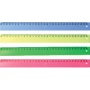 линейка 30см неон непрозрачная цвет ассорти 5091503 /devente изображение линейка 30см неон непрозрачная цвет ассорти 5091503 /devente