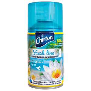 освежитель воздуха лазурный бриз (запасной баллон), 250мл /chirton изображение освежитель воздуха лазурный бриз (запасной баллон), 250мл /chirton