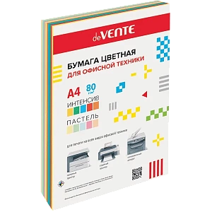бумага а4 100л, 80г/м2, 10цв*10л, 5 интенсив + 5 пастель, 2072258 /devente