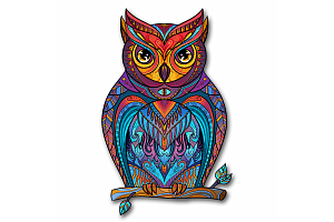 контурный пазл 100 мудрая сова деревянный hd20009 /hobby day изображение контурный пазл 100 мудрая сова деревянный hd20009 /hobby day