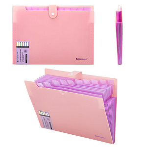 папка-органайзер на кнопке 12 отд., "extra", а4, персиковая с лавандовым, 271931 /br изображение папка-органайзер на кнопке 12 отд., "extra", а4, персиковая с лавандовым, 271931 /br