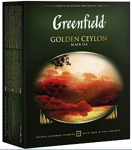 чай greenfield "golden ceylon", черный, 100п. по 2г, 0581-09