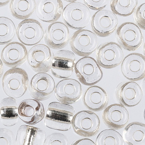 бисер 10г gr 06/0 №0021 прозрачно-серебряный /zlatka