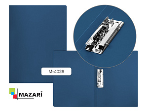 папка с  коротким зажимом 0.5мм синяя м-4028 /mazari