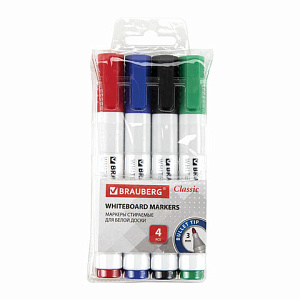 набор 4 маркера для доски 3мм classic, 152117 /br изображение набор 4 маркера для доски 3мм classic, 152117 /br