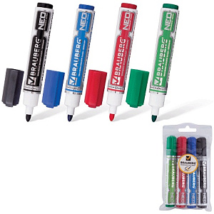 набор 4 маркеров neo для доски круг.5мм (чер,си,крас,зел) 150491 /br изображение набор 4 маркеров neo для доски круг.5мм (чер,си,крас,зел) 150491 /br