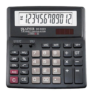 калькулятор skainer sк-502ii  калькулятор 12 разрядов 2п  00  (аналог cit 620) (156*157*33)