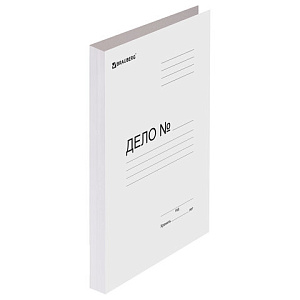 скоросшиватель картонный белый мелованный 280г/м2 дело до 200л 110923 /br