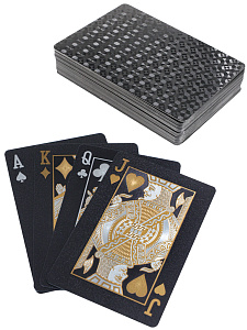 карты 54шт игральные черные классический стиль, пластик ин-4387 /miland изображение карты 54шт игральные черные классический стиль, пластик ин-4387 /miland
