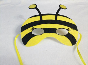 маска пчелка фетр 3755 изображение маска пчелка фетр 3755