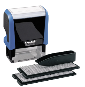 штамп самонаб. 4стр. 4912 47*18 без рамки, синяя, +касса /trodat ideal