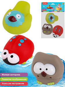 набор пищалок для купания вместе веселее-1 3 игрушки и-6976 /рыжийкот