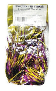 дождь цветной 7,5см*2,0м д-315 изображение дождь цветной 7,5см*2,0м д-315