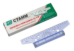 рейсшина 22 см металлический ролик лр15 лр-30477 /стамм