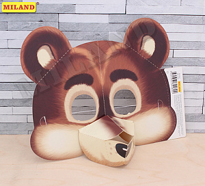 маска медведь картон крк-9288 /miland изображение маска медведь картон крк-9288 /miland
