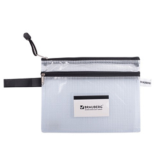 папка-конверт на молнии solid а5 (238*180) пвх, сетка, 300мкм, 2отд., прозрачная 223890 /br изображение папка-конверт на молнии solid а5 (238*180) пвх, сетка, 300мкм, 2отд., прозрачная 223890 /br