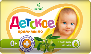 мыло туалетное 90г детское с маслом оливы, 6102 /весна изображение мыло туалетное 90г детское с маслом оливы, 6102 /весна