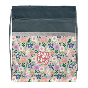 мешок для обуви flower print 49*41см  2 отделения мобк-фпр /scформат