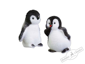 пингвин пушистый в черно-белом фраке 9см ассорти 95261-2 /holiday classic изображение пингвин пушистый в черно-белом фраке 9см ассорти 95261-2 /holiday classic
