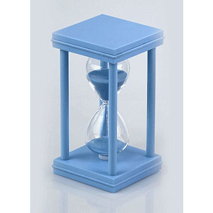 часы песочные 15мин  classic  14*8см,  пластик+стекло, голубые,  9023201 /devente