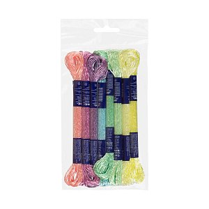 набор №11 ниток для вышив. мулине ассорти пастель 8шт*8м vm-08 /gamma