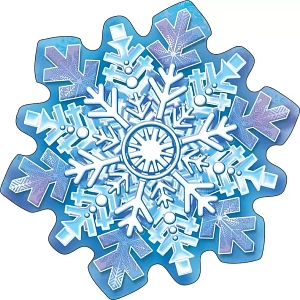 панно новогоднее снежинка на скотче, картон 15*15см 079.215 /мирпоздр