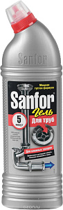 санфор (sanfor) гель для очистки канализац. труб 1000мл