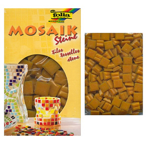 набор стеклянной мозаики 1*1см 300шт оранжевая 5540 /aleamosaic
