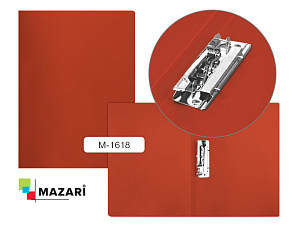 папка с коротким зажимом 0.5мм красная м-1618 /mazari