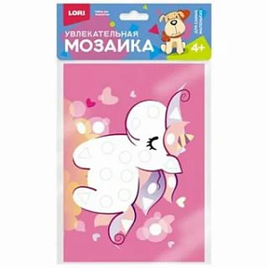 увлекательная мозаика самокл. единорог а5 км-001 /lori