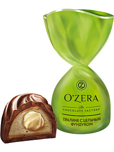 конфеты шок. яшкино "o'zera"  пралине с цельным фундуком 0,5кг, ук753