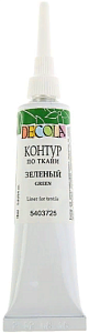 контур 18мл по ткани, зеленый, 5403725 /decola